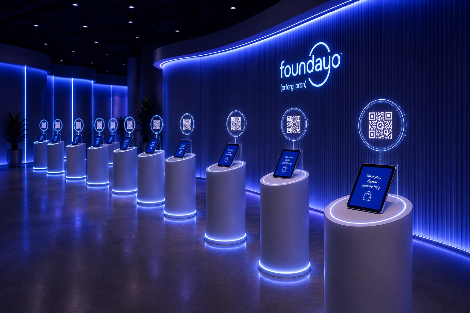 Digital Goodie Bag takeaway desks